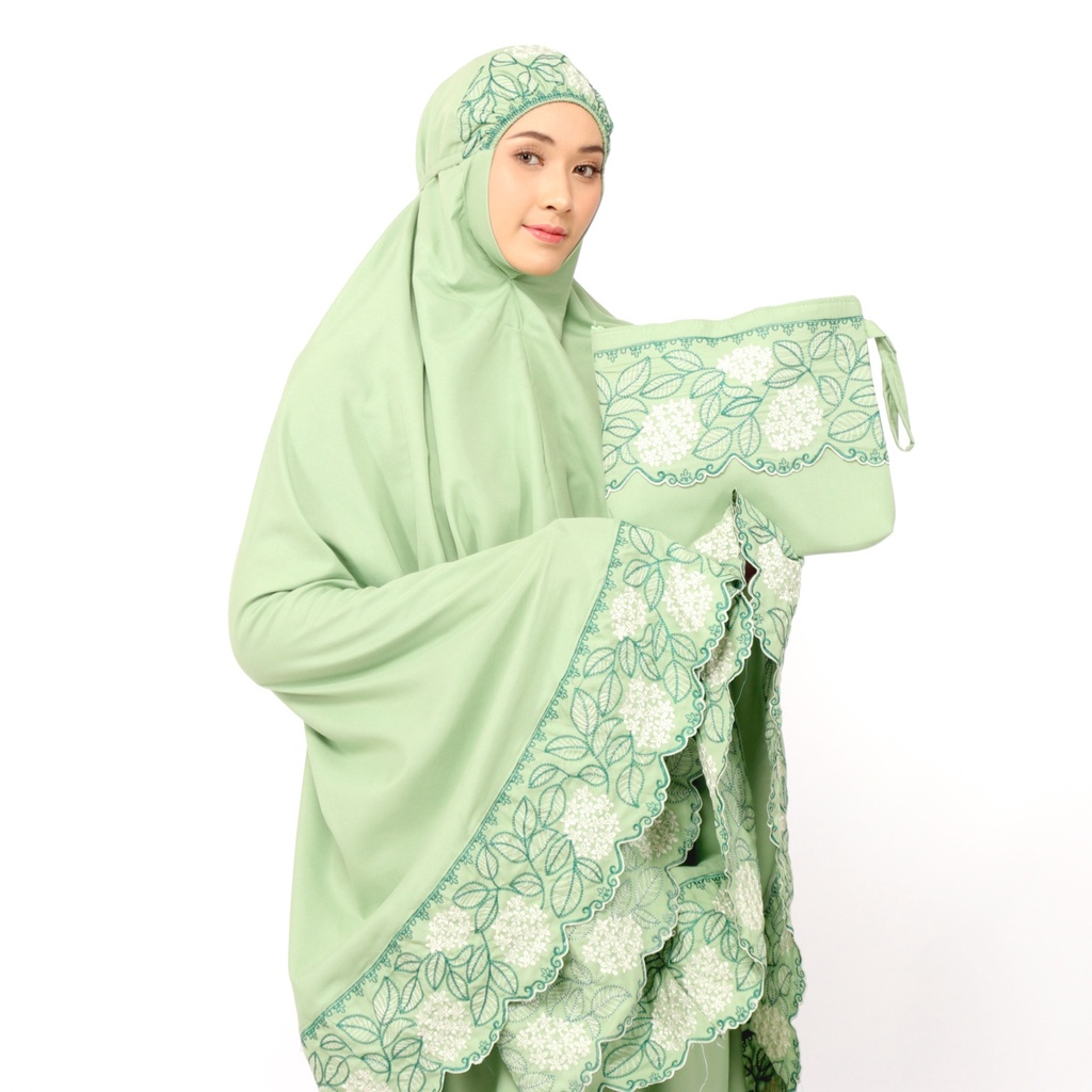 Mukena Dewasa Azalea New Renda Bordir Jumbo