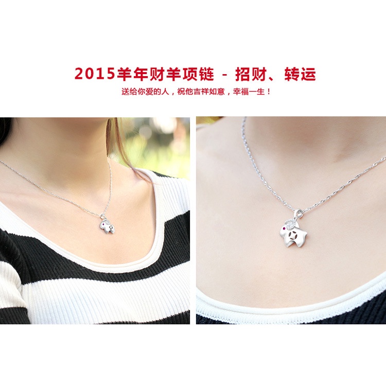 925 Perak Liontin Untuk Wanita Domba lucu (Tanpa rantai) Perhiasan Fashion DZ027