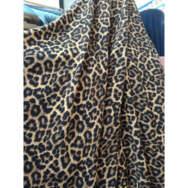 bahan/kain motip cleopard/macan