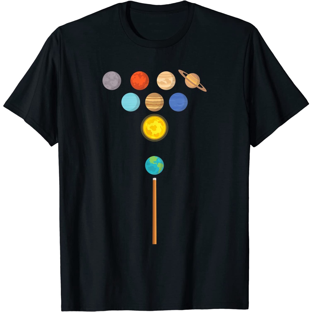 Baju Kaos Dewasa Billiard Ball Strucking Planets Funny. Pakaian Atasan Fashion Pria Wanita Cowok Lak