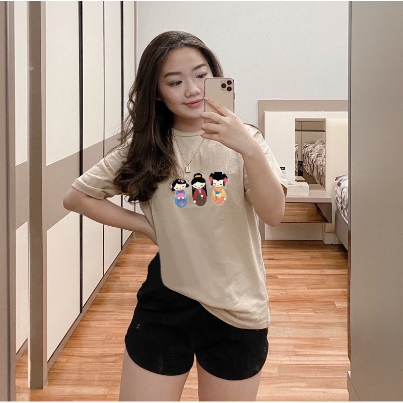 MYSTIQUE.ID-BAJU KAOS KOKESHI DOLL T-SHIRT LUCU DAN AESTHETIC