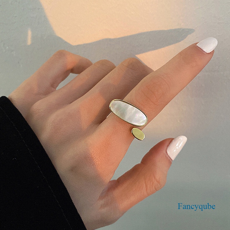 Fancyqube Cincin Bentuk Geometris Untuk Wanita