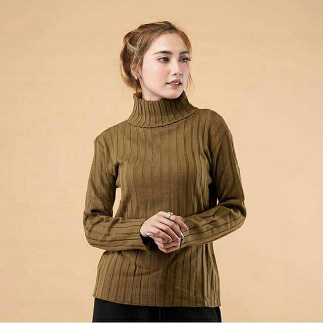 VARA TURTLENECK  SWEATER RAJUT  SWEATER CEWEK BAJU  