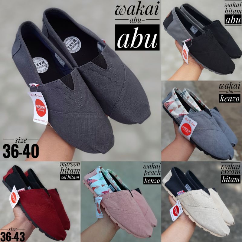 TERBARU! 6 Model Sepatu Wakai Slip On pria Wanita Grade ORI ...