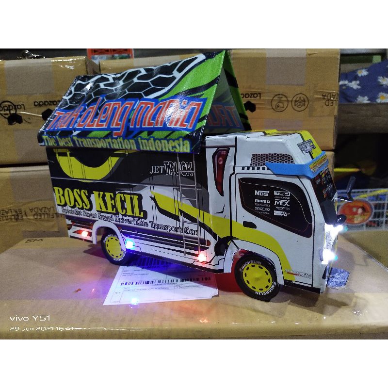 Truk oleng full lampu terpal Bos kecil Jumbo