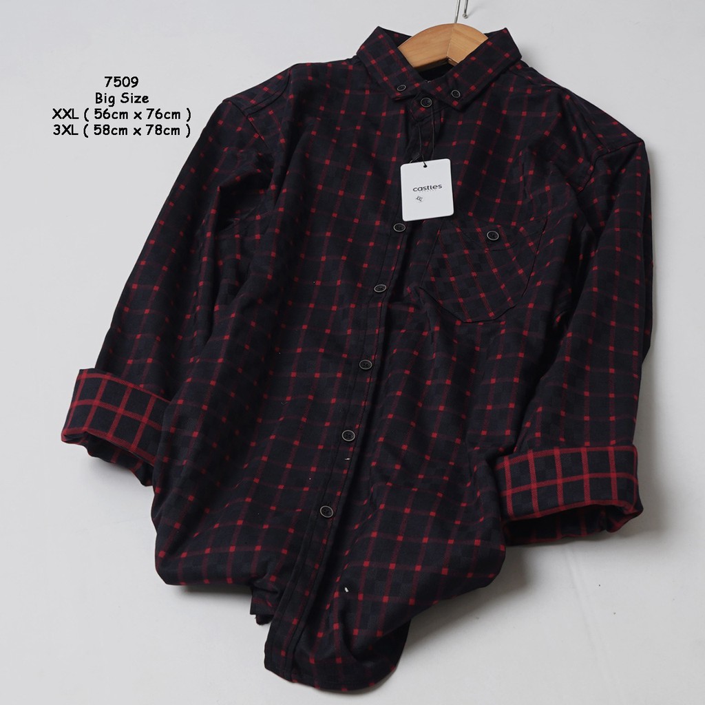  Kemeja  Flanel Pria  Jumbo Kemeja  Flanel Big Size Premium 