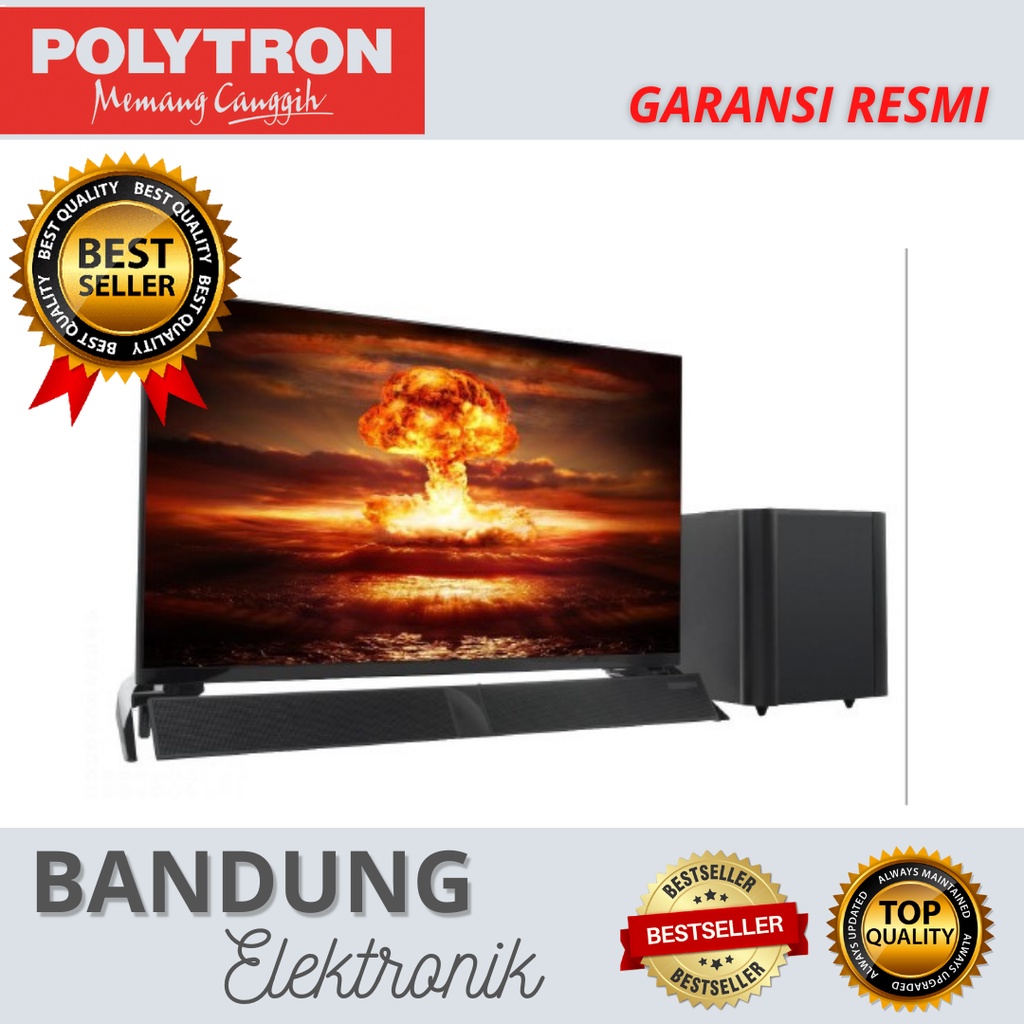 Polytron PLD 32B1551 + S024 LED TV 32 Inch Cinemax Soundbar