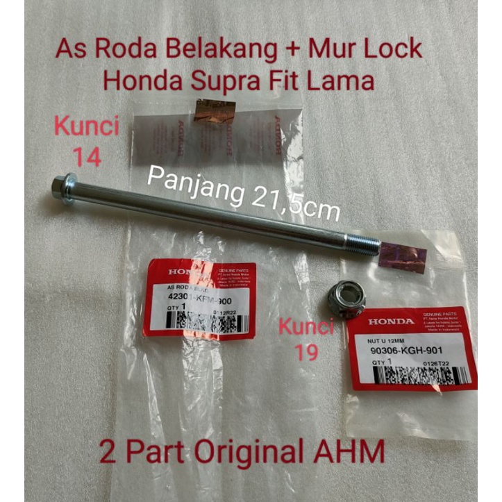 As Roda Belakang + Mur Lock Honda Supra Fit Lama Ori AHM 42301 KFM 900