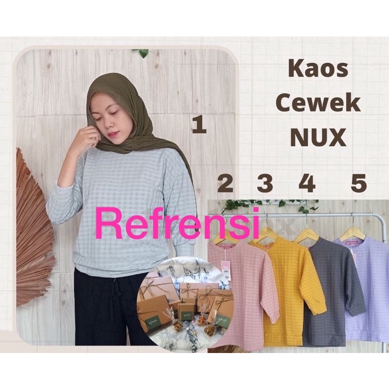 KAOS PEREMPUAN NUX LADIES / KAOS CEWEK LENGAN PANJANG NUX
