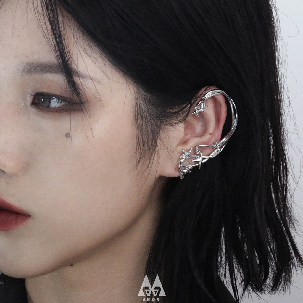 Anting Klip Telinga Gaya hip hop Untuk Pria Dan Wanita