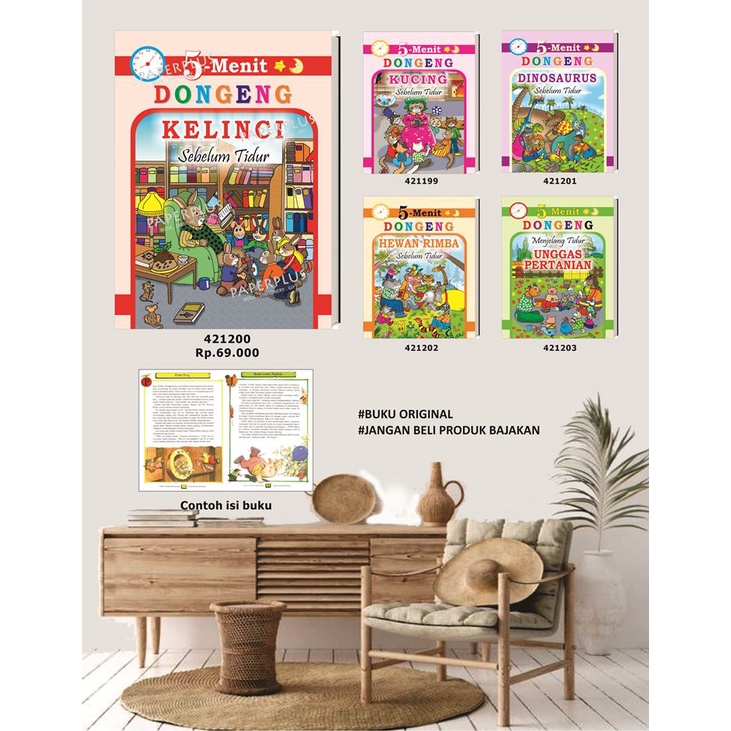 Buku Cerita - 5 Menit Dongeng Kelinci Sebelum Tidur -HC