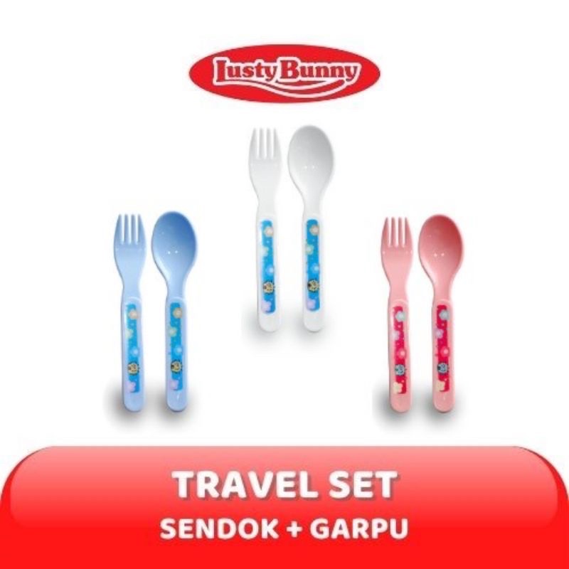 Lusty Bunny Baby Spoons Set Sendok Garpu Perlengkapan Makan Balita LB1361