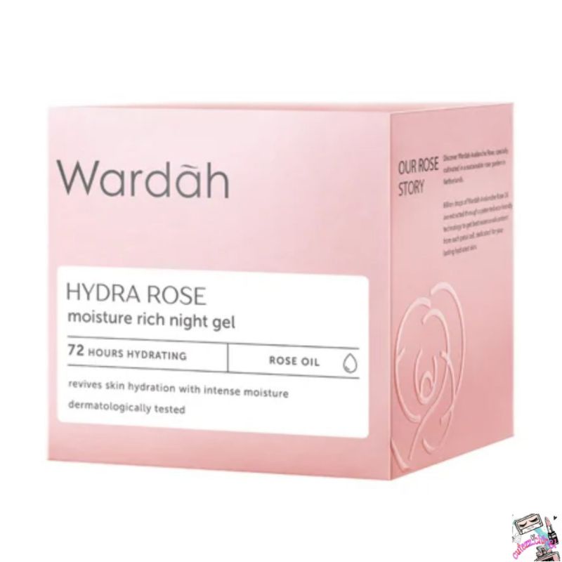 ☃Cutezz_Ching1☃Wardah Hydra Rose Moisture Rich Night Gel 40g