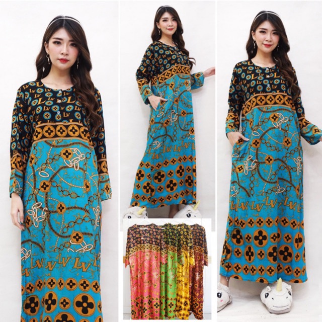 DASTER PANJANG BATIK ESMANUR BUSUI KANCING DEPAN HALUS ADEM MURAH LENGAN PANJANG batiknusantara11-LD. Eleven