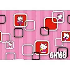 Wallpaper Dinding Stiker Karakter Kitty Kotak 3d Ukuran 45 cm x 10 m