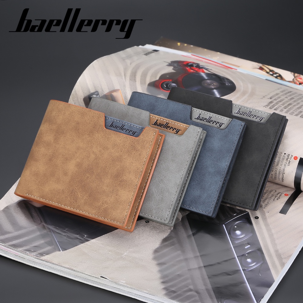 BAELLERRY D9188 Dompet Pria Bahan Kulit PU Leather Premium WATCHKITE WKOS