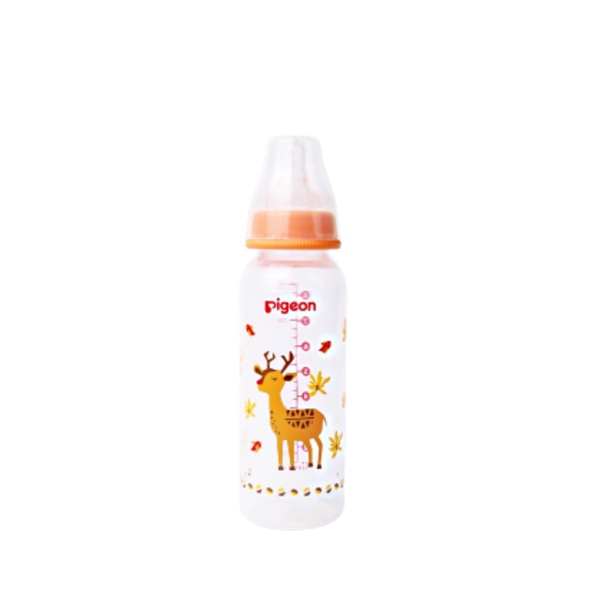 Pigeon Botol Susu Peristaltic Nipple Round Nursing Bottle PP RP Slim Neck Deer Kijang 240ml