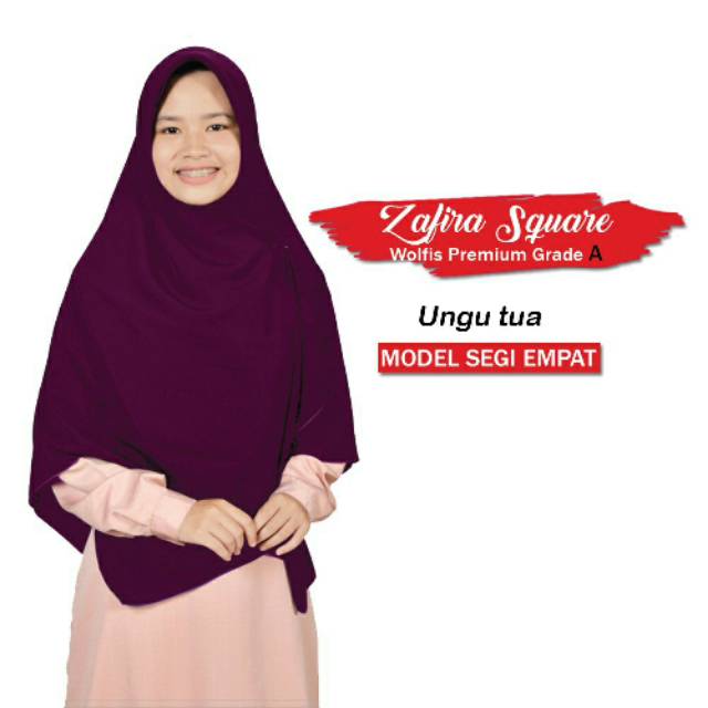 [ BAYAR DITEMPAT (COD) ]Jilbab Segi4 Syari Hijab Wolfis Kerudung Polos