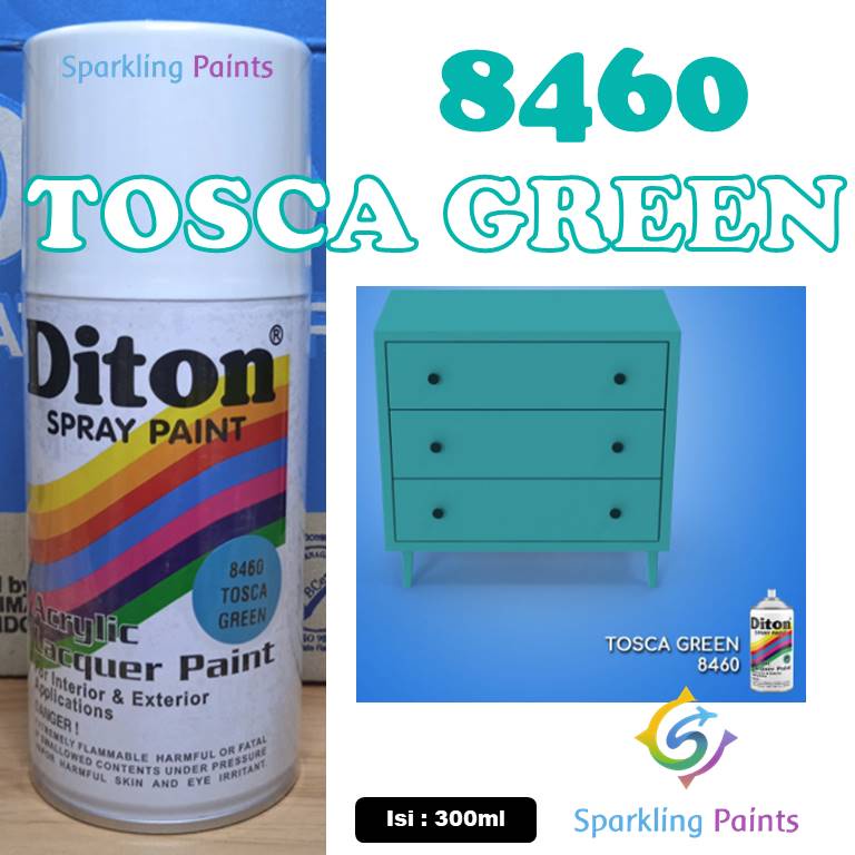 Pilox Diton Tosca Green 8460 Hijau Toska Cat Pilok 300ml Warna Toska Biru Hijau frame sepeda motor mobil pylox pilok