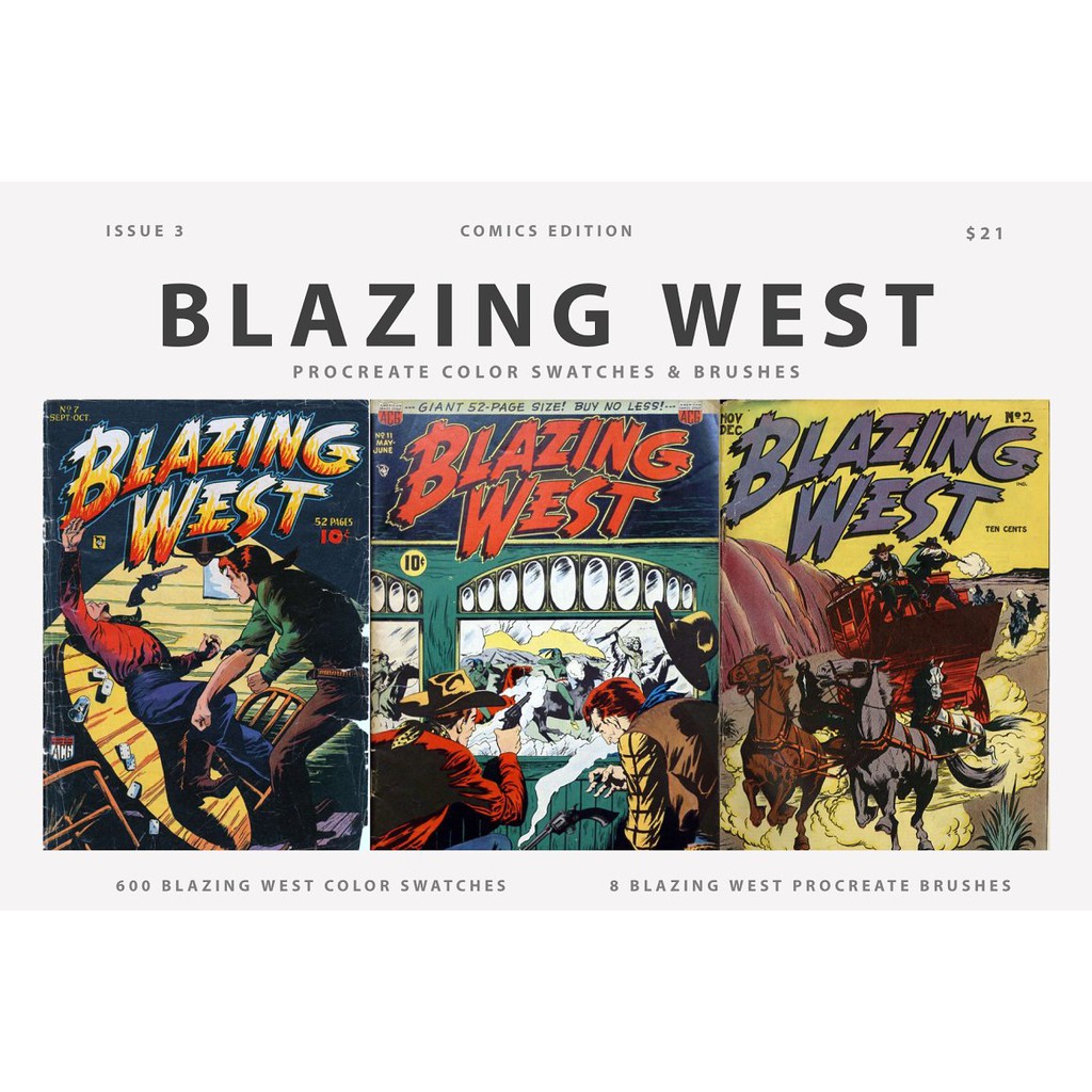 Procreate Brush - Blazing West Comic