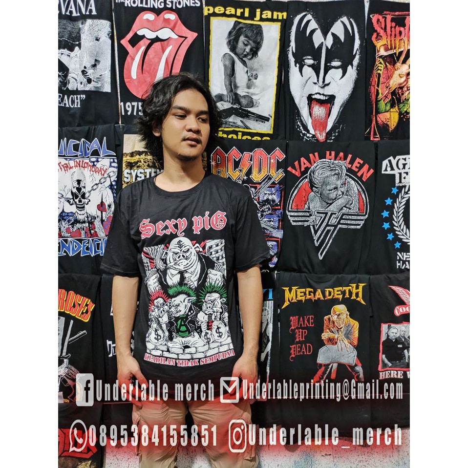 KAOS BAND PUNK SEXY PIG