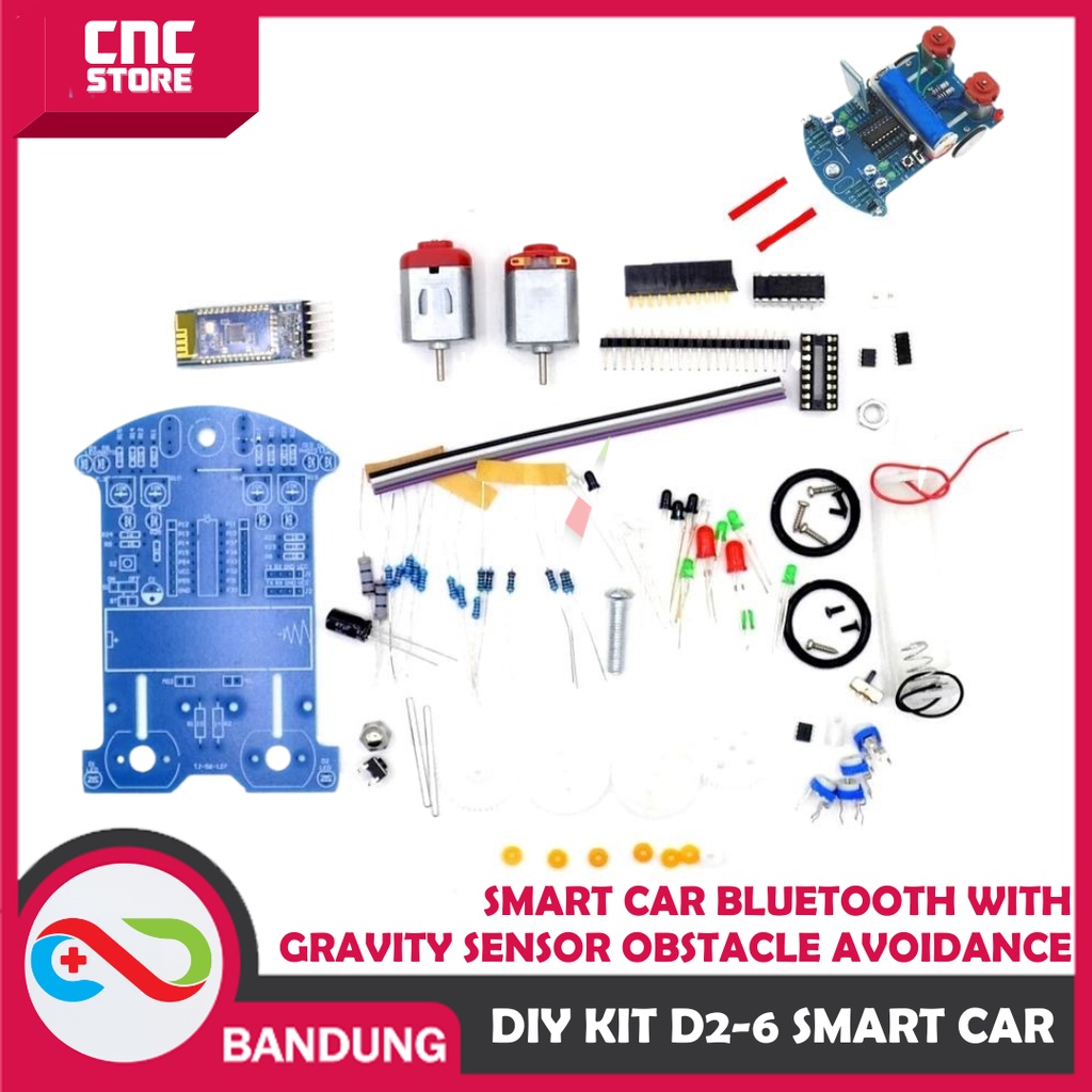 D2-6 DIY KIT SMART CAR BLUETOOTH WITH GRAVITY SENSOR OBSTACLE AVOIDANCE