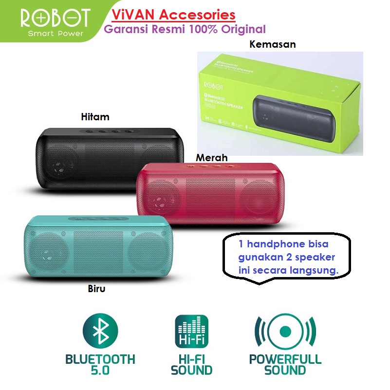 ROBOT Speaker BLUETOOTH Portable TWS Powerfull BASS RB220