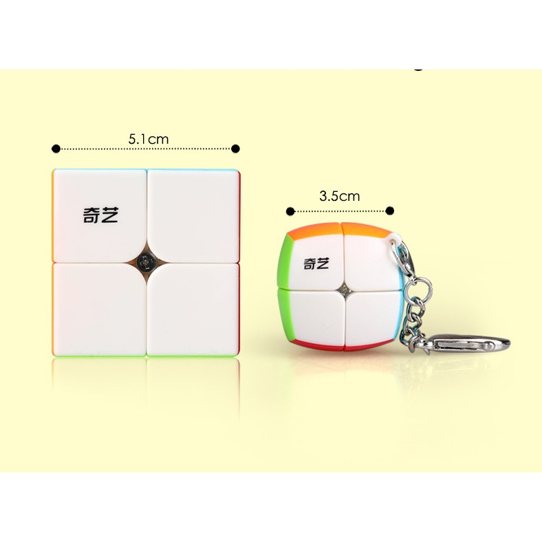 Gantungan Kunci Rubik 2x2 Mini Key Chain Qiyi - Rubik Gantungan Kunci