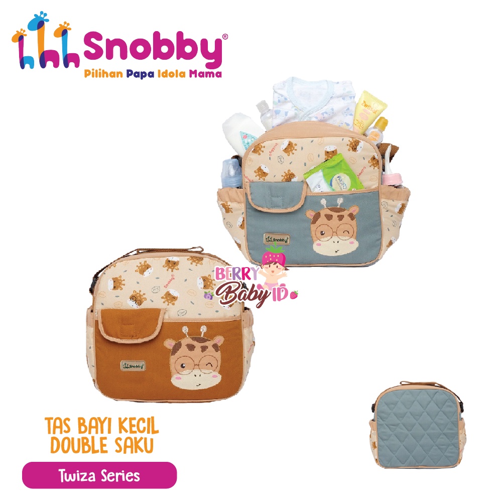 Snobby Tas Bayi Kecil Saku Depan Baby Travel Diaper Bag Multifungsi Berry Mart