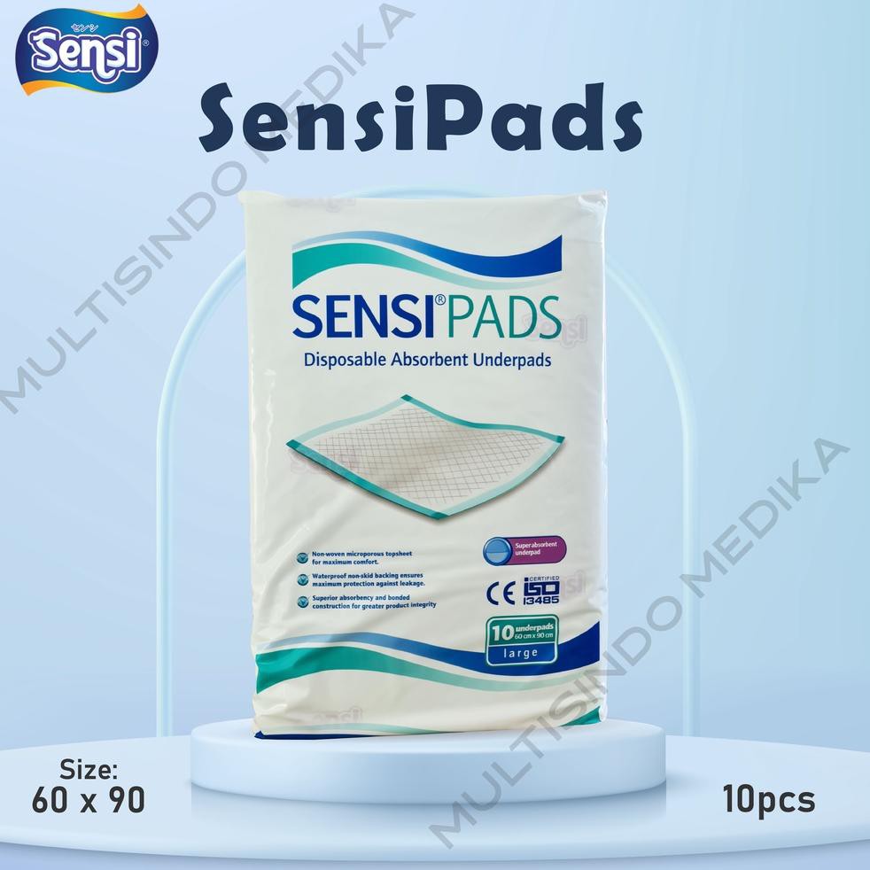 Sensi Underpad Under Pad Perlak Sensipad Alas Tidur 10pcs 90x60 き Shopee Indonesia