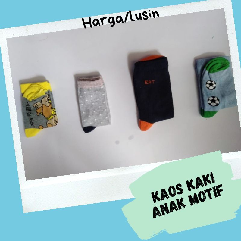 ( 12 PASANG ) Kaos Kaki Anak Motif