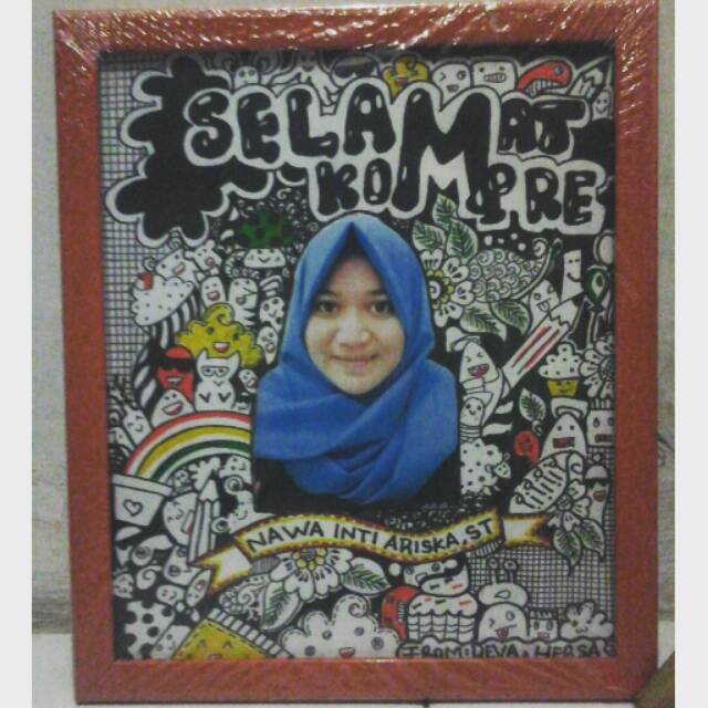 

kado sidang / wisuda / anniversary / ulang tahun doodle art murah ukuràn 10R