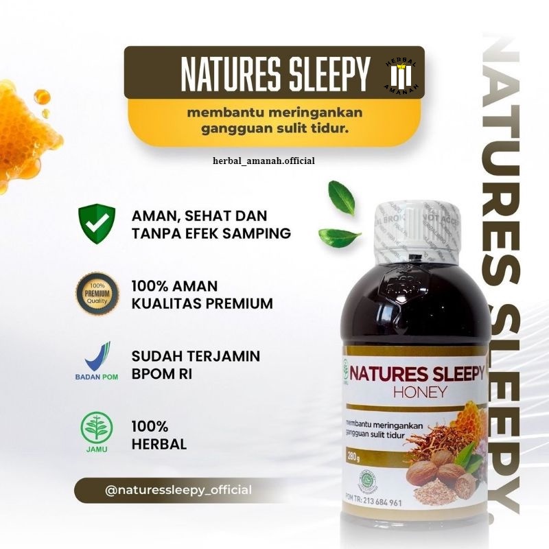 

Madu Natures Sleepy Honey Untuk Atasi Susah Tidur Obat tidur Original Herbal Alami INSOMNIA
