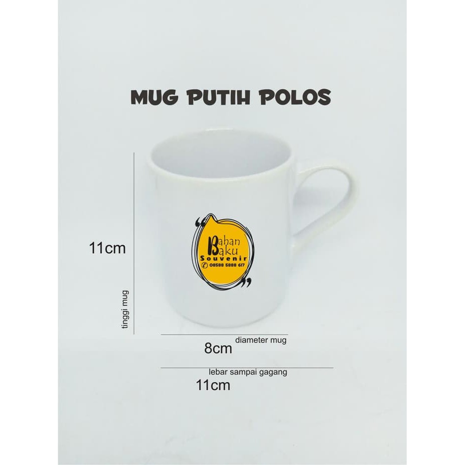 Mug Putih Polos Mug Coating Mug Souvenir