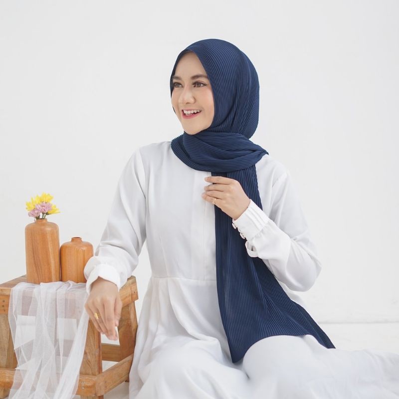 PROMO.11.11 pashmina plisket lidi premium tepi dijahit/neci/hijab pashmina full plisket lidi premium-4