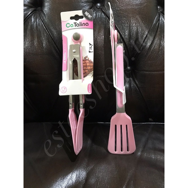 Penjepit Pencapit Capitan Makanan Gorengan Food Tong 9” 12” Slotted CaTalina - Biru&Pink
