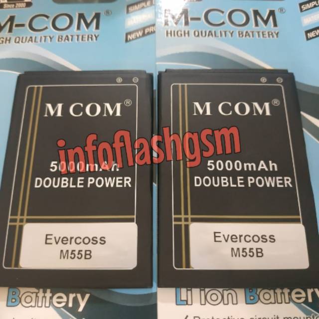 Baterai Mcom Doublepower Cross Evercoss M55B