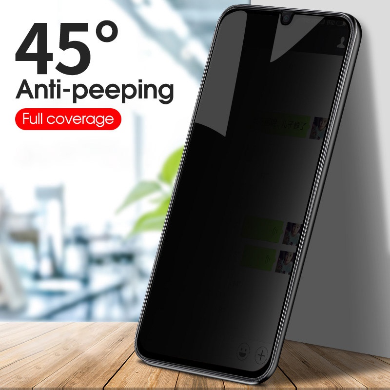 2-1pc Pelindung Layar Tempered Glass Anti Spy Untuk Vivo Y20 Y20i Y20s Y12s Y12A Y95 Y91 Y93 Y91i Y11 Y12 Y15 Y17 Y91c Y1s Y15s Y12A Y95 Y91 Y93 Y91S Y30 Y33s Y19 Y7S