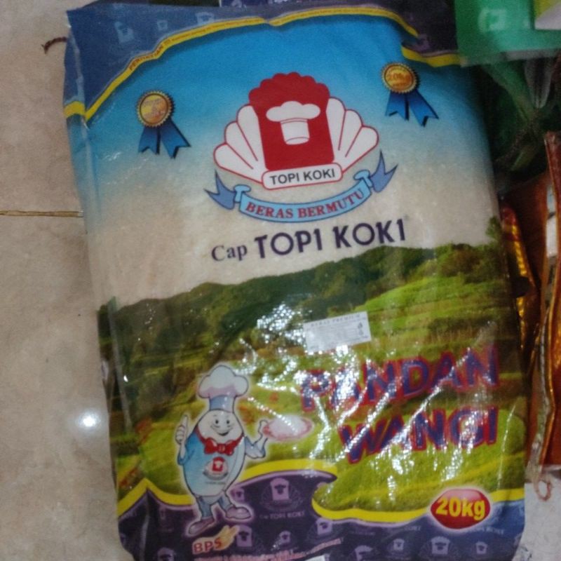 beras 20 kg topi koki pandan wangi 20kg khusus instant kurir