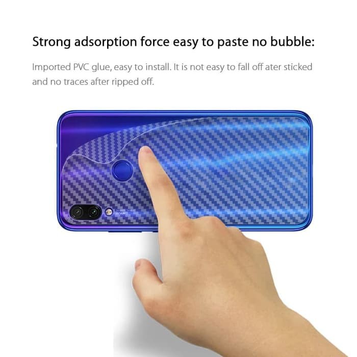 NA - Stiker Skin Carbon Redmi Note 7 - Garskin Carbon Redmi Note 7