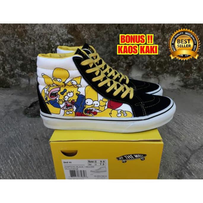 vans sk8 hi black yellow