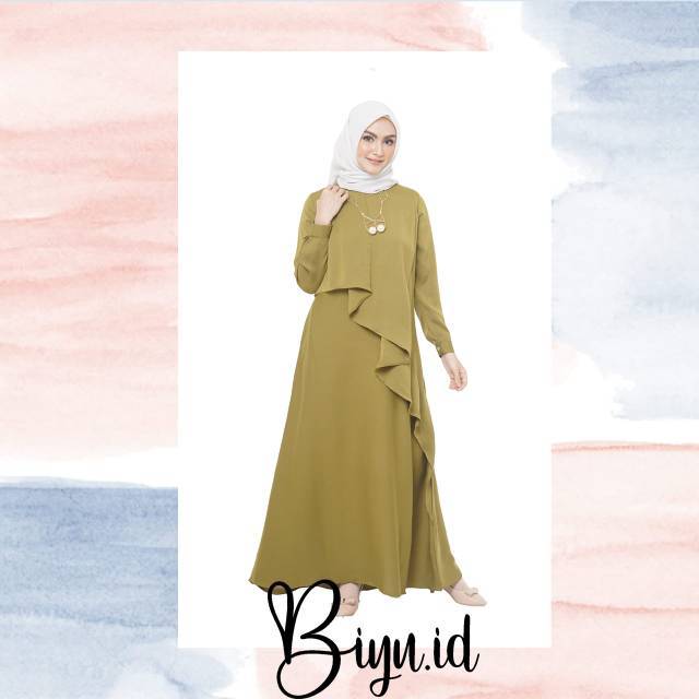 MARCHIA DRESS OLIVE BAJU BUSUI BAJU MENYUSUI HAMIL KONDANGAN PESTA BREASTFEEDING NURSINGWEAR