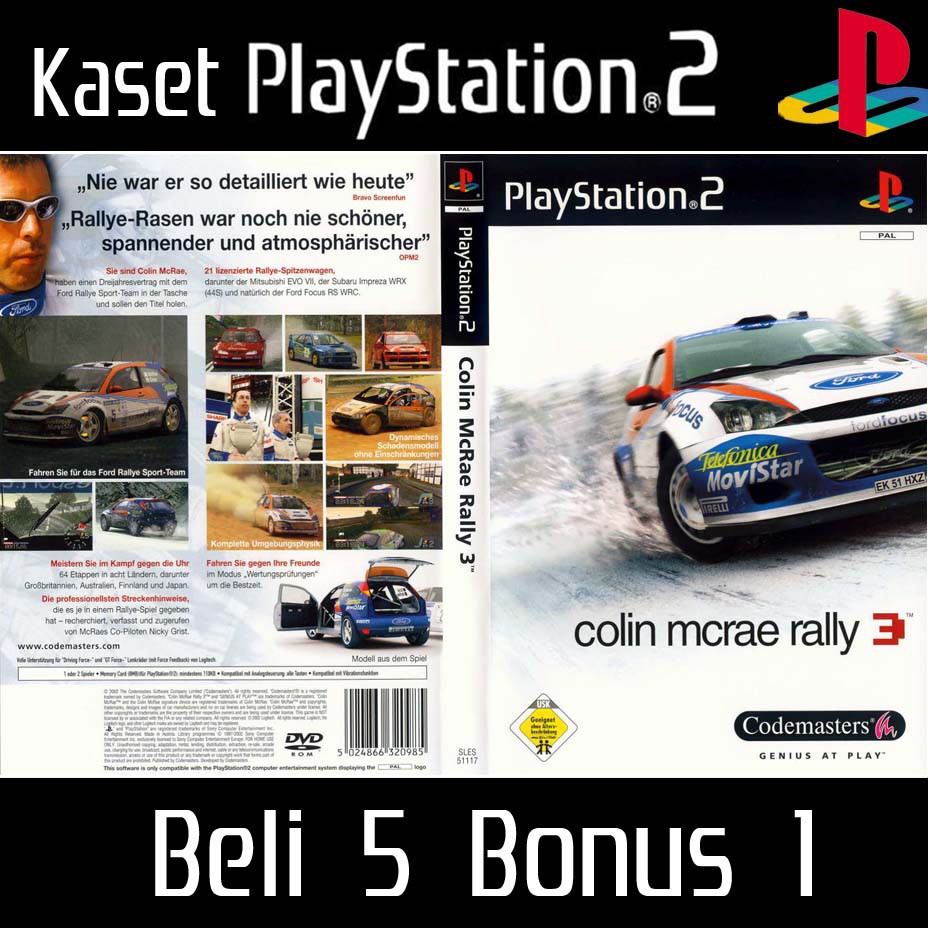 Kaset PS 2: Colin McRae Rally 3