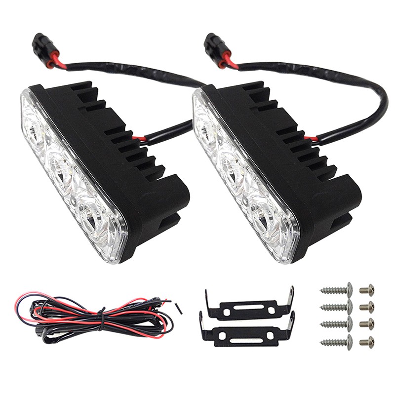 Lampu Mobil LED Anti Air Car Light Daytime Running Waterproof 1 Pair - DRL - OMRSG1BK Black