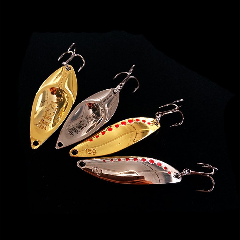 Shengyao 1Pcs Metal Sequin Spoon Umpan Pancing 7.5g 10g Swimbait Fishing Lure Ikan Bass Bait Wobbler Tackle