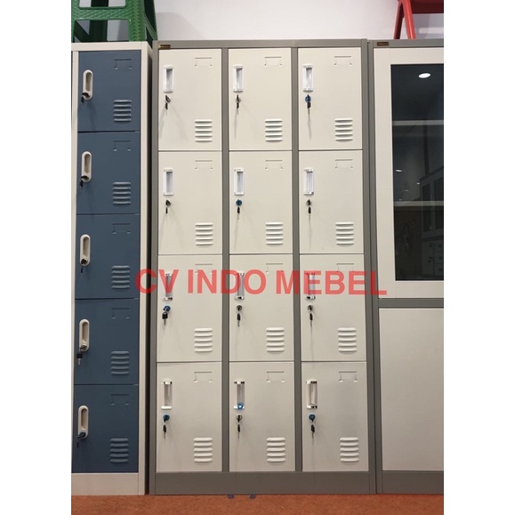 

locker besi 12 pintu cabinet lemari tempat penyimpanan laci loker impor besi tebal premium quality ready makassar murah promo lemari arsip filing cabinet kantor office