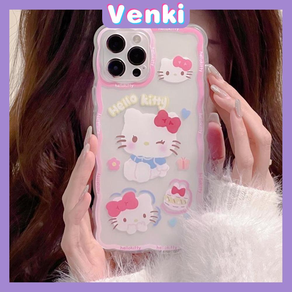 iPhone Case Silicone Soft Case Clear Case Wave Non-Slip Shockproof Camera Full Coverage Protection Pink Cartoon Cute For iPhone 13 Pro Max iPhone 12 Pro Max iPhone 11 iPhone 7 Plus