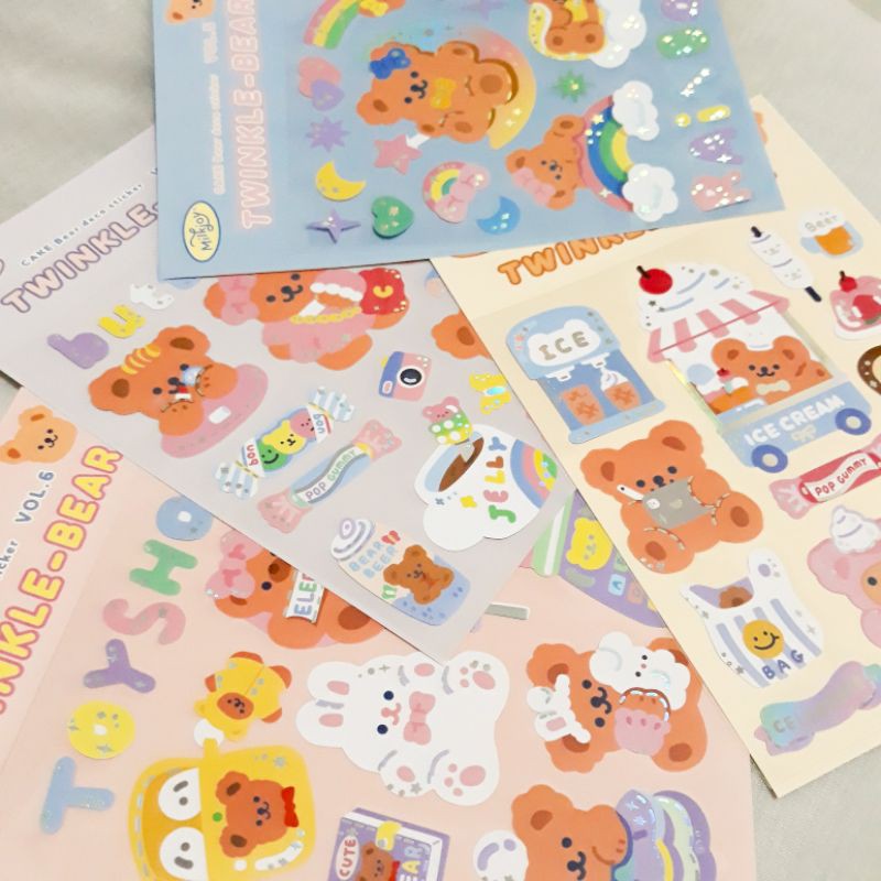 

Stiker Lucu Hologram Bear | Sticker Stationery