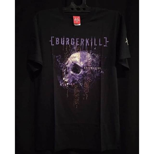TSHIRT KAOS BAND OFFICIAL MERCH BURGERKILL SUPERFICIAL - 2ND LIKE NEW - ORIGINAL