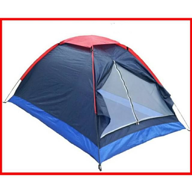 【Bisa COD】 Tenda Dome Terpal 4 / 5 Orang ^ 2 x 2 Meter Single Layer 4P ^ Kemah Camping Outdoor Indoor 5P